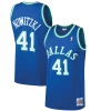 Versatile Dirk Nowitzki Dallas Mavericks 1998/99 Hardwood Classics Swingman Jersey Blue
