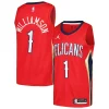 Versatile Fascinante Incantevole Zion Williamson New Orleans Pelicans Jordan Brand Swingman Player Jersey Statement Edition Red