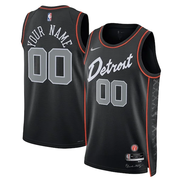 Versatile Gorgeous Elegante Detroit Pistons Nike Unisex 2023/24 Custom Swingman Jersey Black City Edition