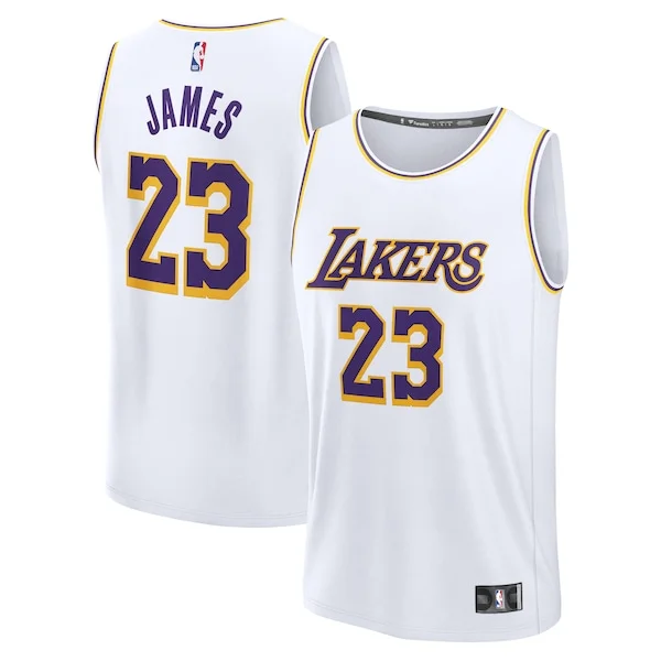 Versatile LeBron James Los Angeles Lakers Youth Fast Break Replica Player Jersey Association Edition White