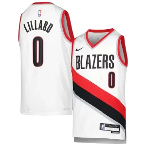 Versatile Meraviglioso Attraente Damian Lillard Portland Trail Blazers Nike Youth Swingman Jersey Association Edition White
