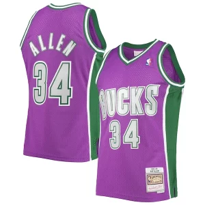 Versatile Meraviglioso Lussuoso Ray Allen Milwaukee Bucks 2001/02 Hardwood Classics Swingman Jersey Purple