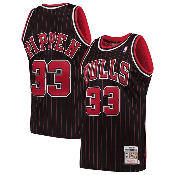 Versatile Scottie Pippen Chicago Bulls 1995/96 Hardwood Classics Authentic Jersey Black