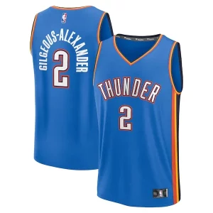 Versatile Shai Gilgeous Alexander Oklahoma City Thunder Fast Break Replica Player Jersey Icon Edition Blue