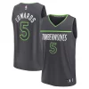 Versatile Trendy Anthony Edwards Minnesota Timberwolves Youth Fast Break Replica Player Jersey Statement Edition Anthracite