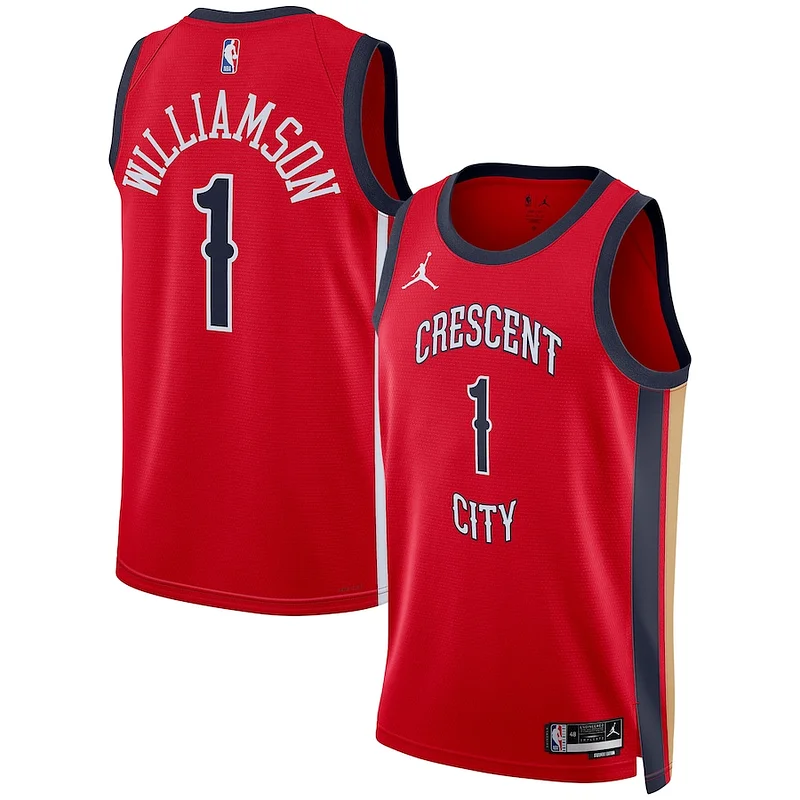 Delizioso Ottimo Zion Williamson New Orleans Pelicans Jordan Brand Unisex Swingman Jersey Statement Edition Red